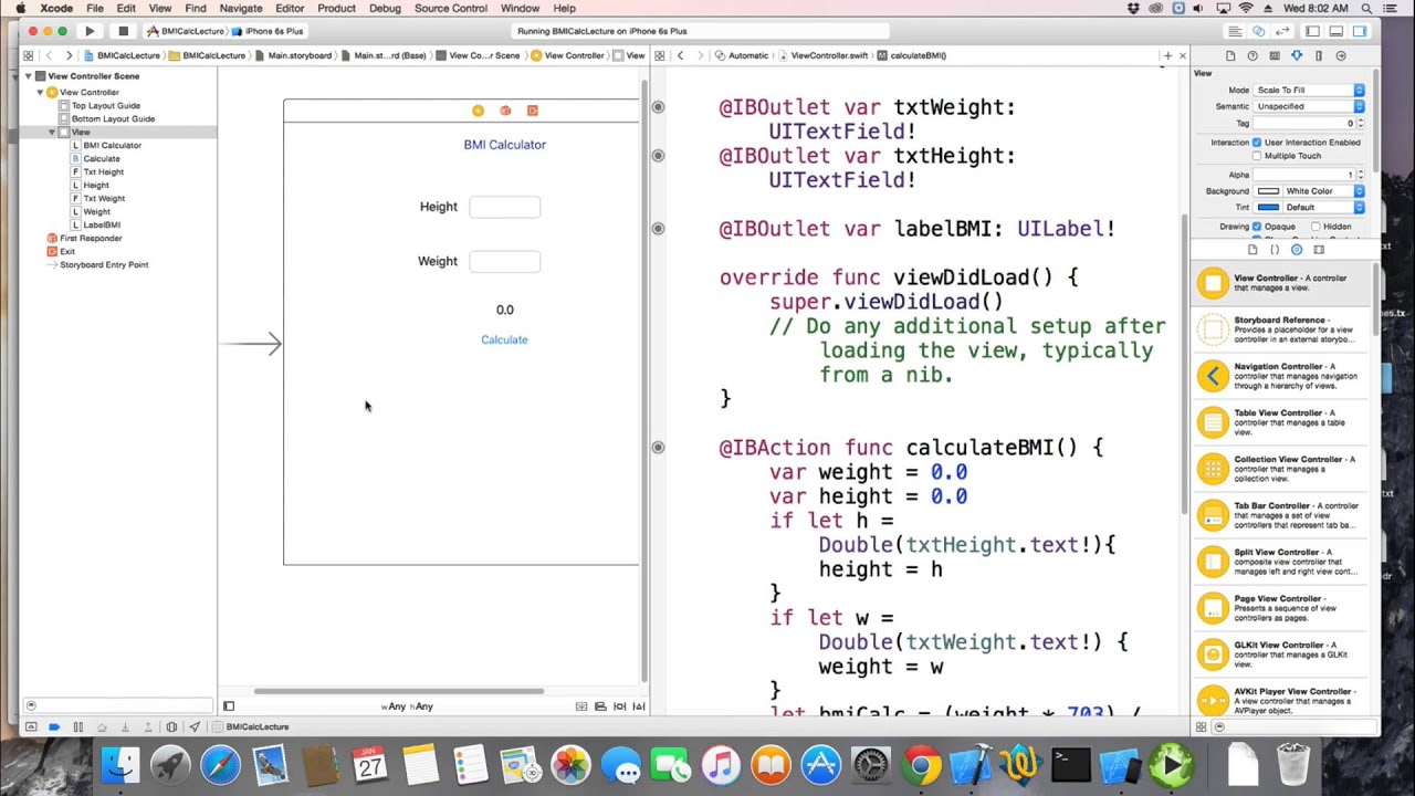 Ios Swift 2 2 Mobile Development Lecture 8 25 Bmi Calculator