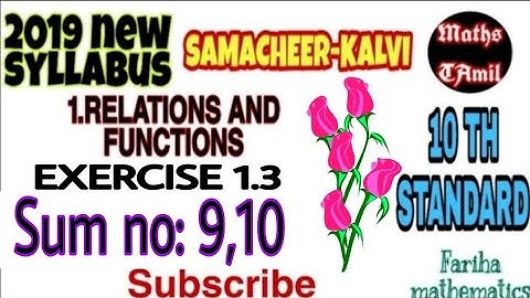 10TH STANDARD exercise 1.3 sum no:9,10 /NEW SYLLABUS 2019/RELATIONS/FARIHA MATHEMATICS