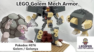 LEGO POKEMON MECH - Pokedex 076 Golem (Tutorial Build & Armor Robot Mode)