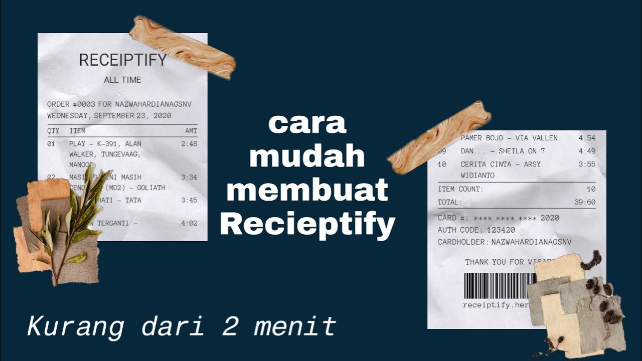 HOW TO MAKE RECEIPTIFY ON ANDROID/IOS (Cara membuat Recieptify mudah