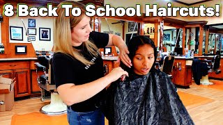 8 BACK TO SCHOOL HAIRCUTS | BEFORE AND AFTER | HAIRCUTS!