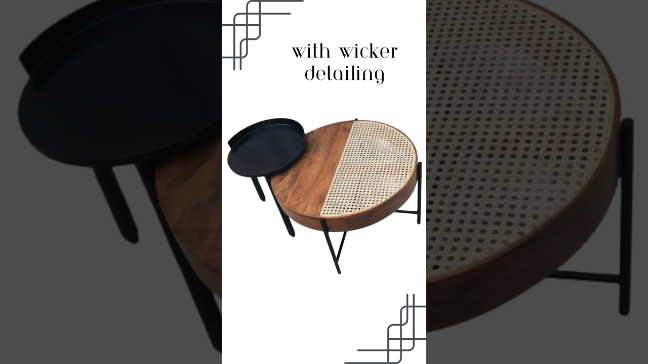 This set of nesting tables is a dream come true.. with their intricate wicker detailing. 