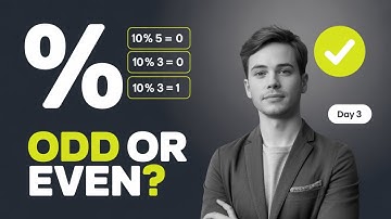 Day 3 Python Modulo (%) Explained: Odd/Even Check + Real Examples