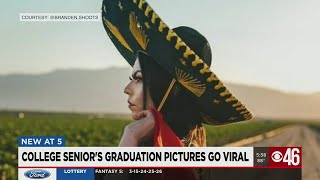 College senior's graduation pictures go viral