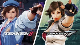 ASUKA KAZAMA Gameplay Comparison | TEKKEN 8 VS Tekken 7