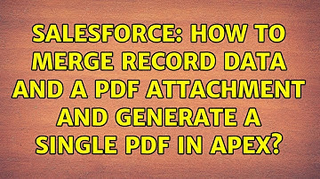 Salesforce: How to merge record data and a pdf attachment and generate a single pdf in apex?