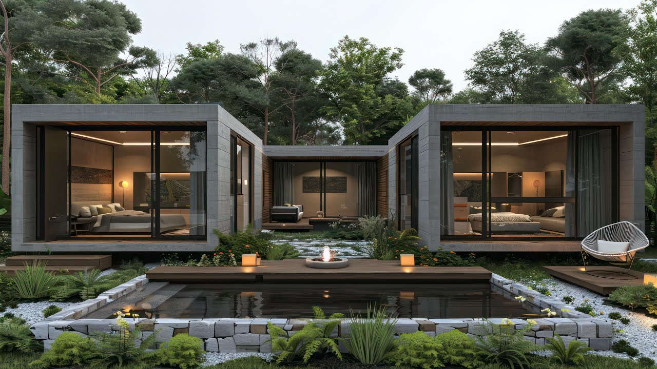 Exploring This Modern Single Story Flat Roof House Design – Open Concept Living Like Never Before!