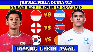 STARTING SOON❗here is the schedule for the U17 World Cup, the Indonesian national team vs Hondura...