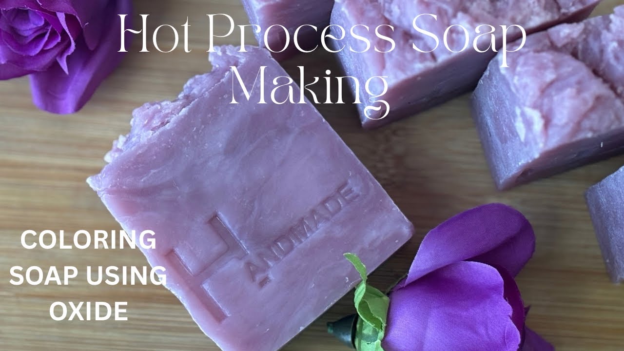 Добавление красителя в мыло, произведенное горячим способом