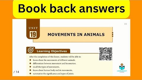 Tn samacheer class 8 science unit 19 movements in animals book back answers
