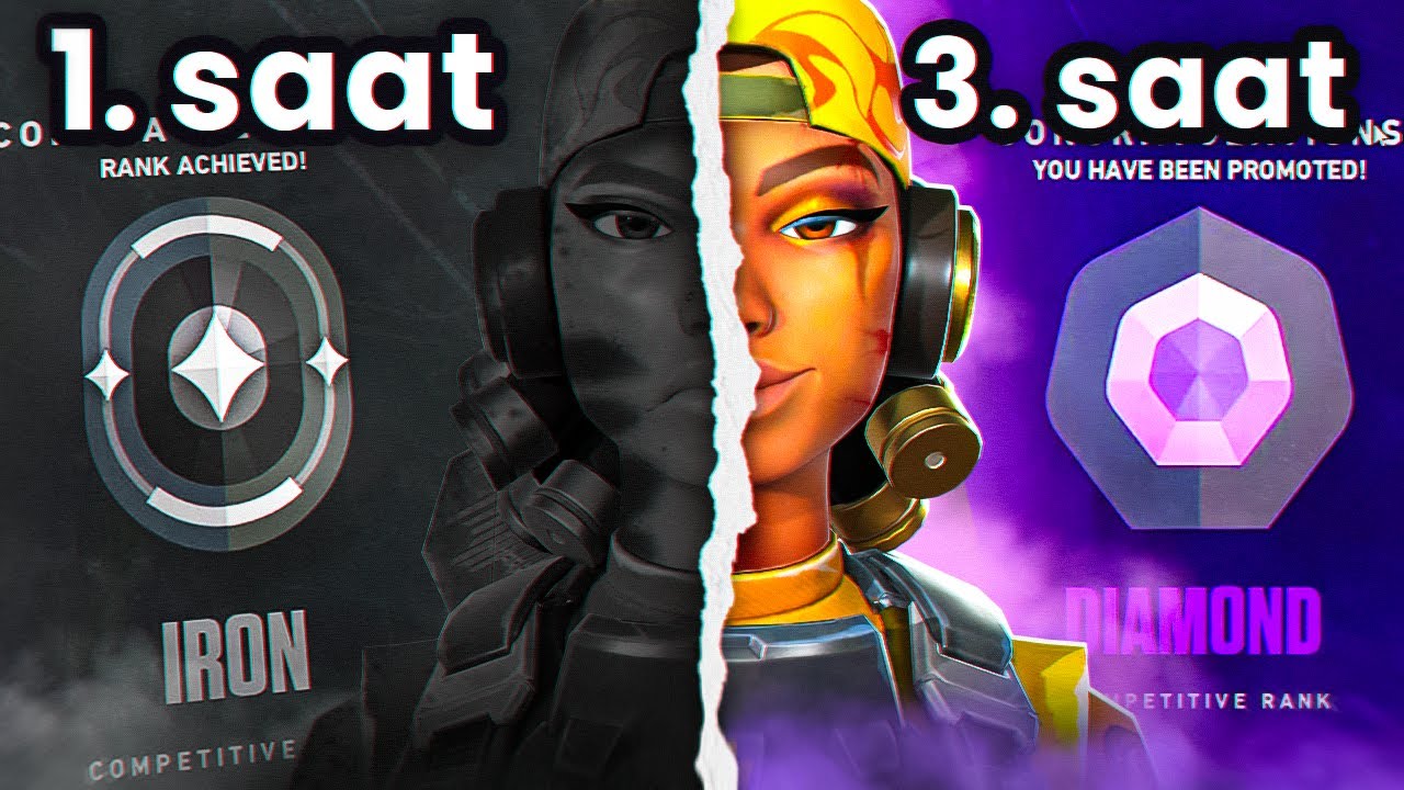 Valorant’ta DEMİR hesabı 3 SAAT'te ELMAS yaptım. (dünya rekoru?)