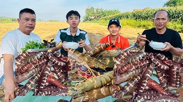 Tôm Sú Biển Siêu Ngon - Toàn Đen Sơn Dược Vlog