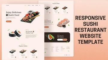 Responsive Sushi restaurant website template in HTML CSS JS with Source code