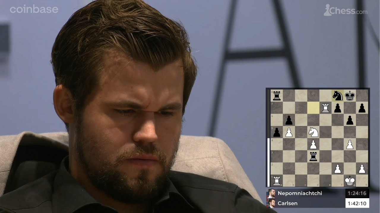 Chess: Magnus Carlsen serene while Fabiano Caruana faces hectic