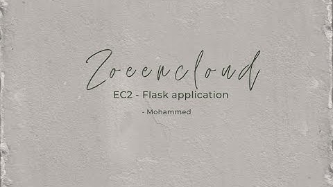 EC2 for Flask Application.