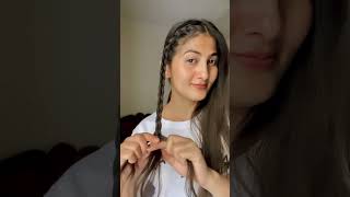 Easy ponytail hairstyle hack for college  #youtubeshorts