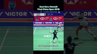 Duel Seru MomoGi di China Open 2018 #badminton #bwf #ginting #momogi #kentomomota #feedshorts