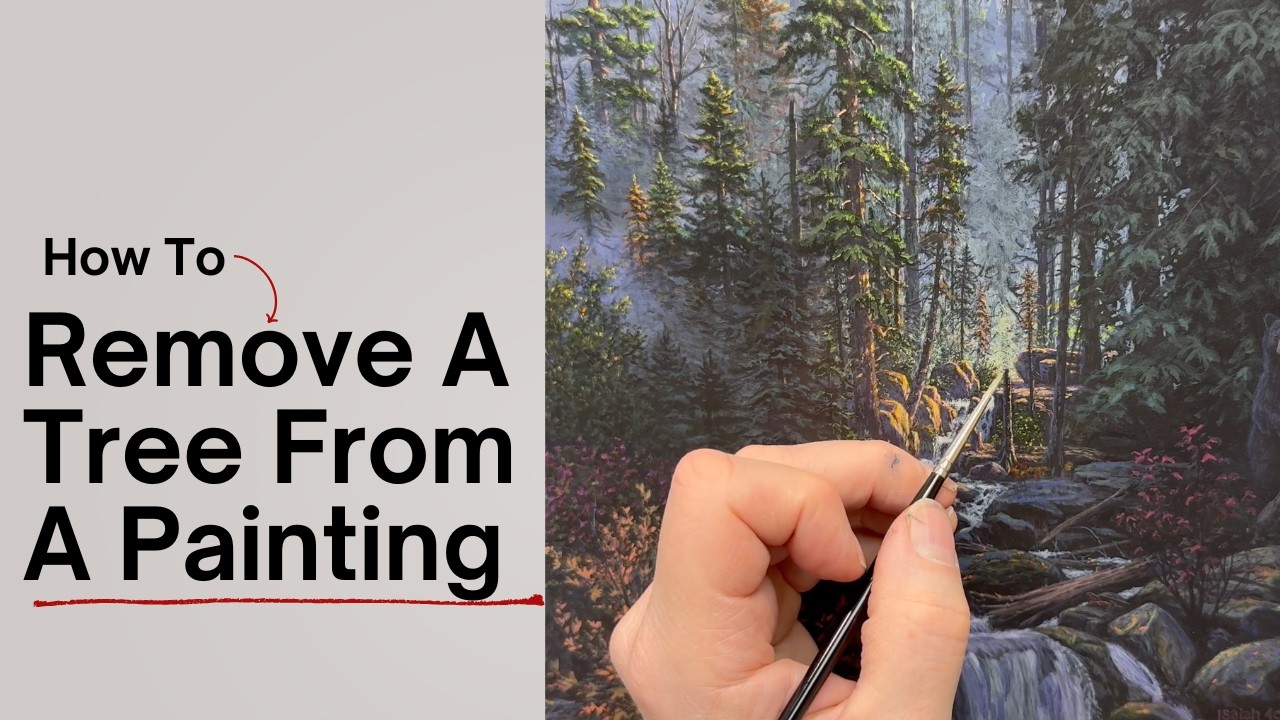Remove Tree Drawing How To Remove A Tree From A Painting - YouTube