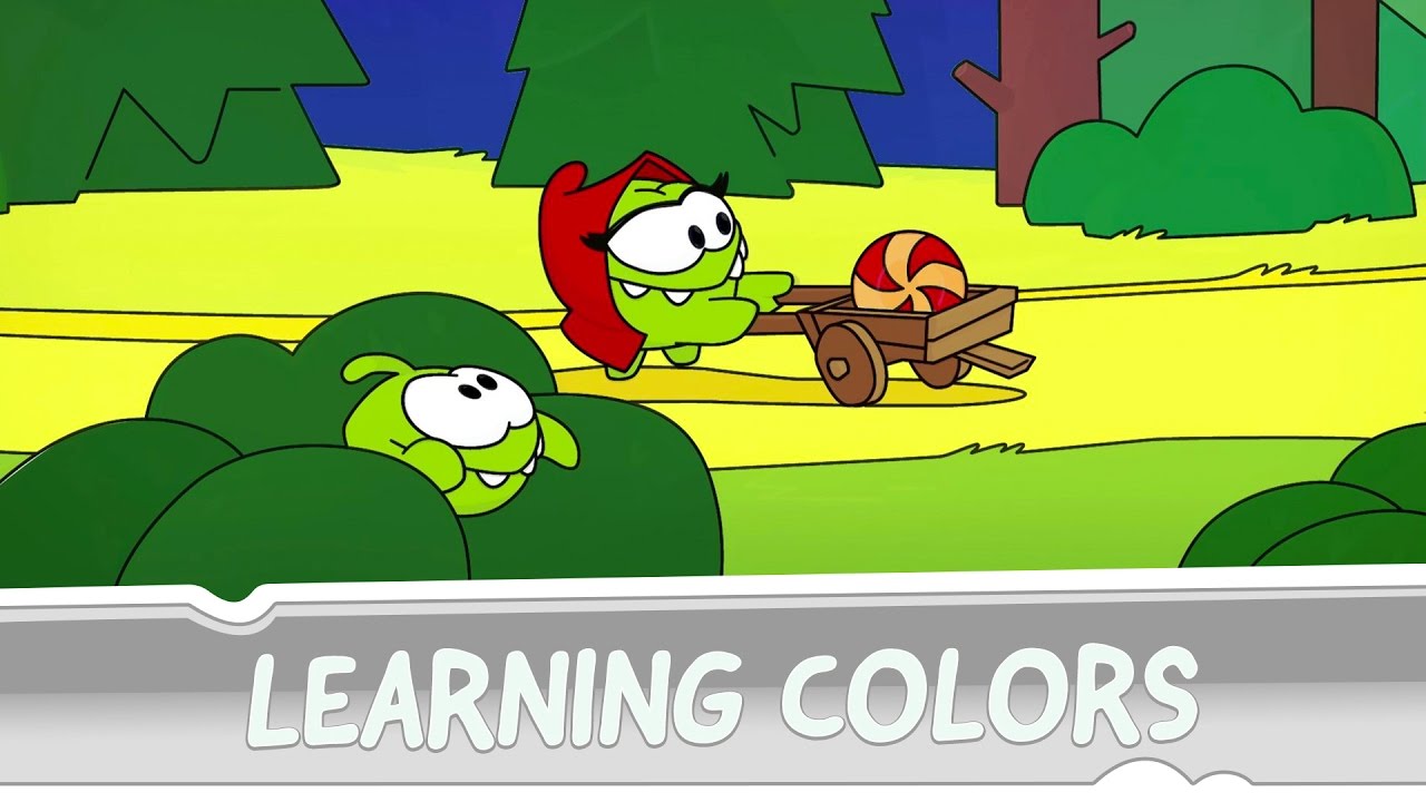 Learning Colors with Om Nom -  Little Red Ridding Hood