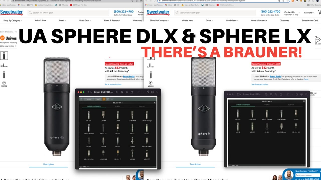 UA Sphere DLX and Sphere LX Mic Differences. And There's a Brauner ...
