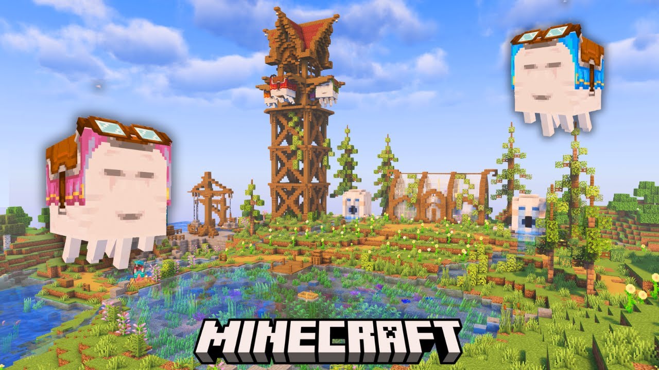 I built the Ultimate Happy Ghast Base in Minecraft