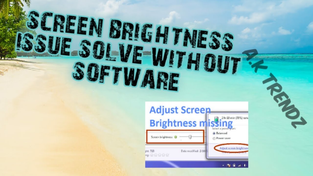 How to Fix Screen Brightness Issue in laptop or desktop (Urdu) windows ...