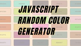 🌈 Random Color Palette Generator | HTML, CSS & JavaScript Project 🚀 in Hindi/Urdu For Beginner
