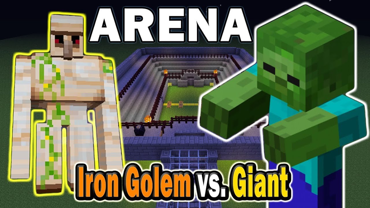 Minecraft Arena Battle Iron Golem vs. Giant - YouTube