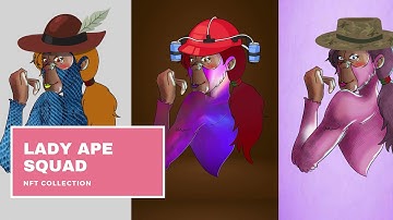 Lady Ape Squad NFT Collection | 100x NFTs | Bored Ape Yacht Club