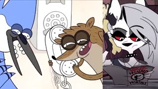 Mordecai and Rigby prank calling Loona Wolf #helluvaboss #regularshow #funny