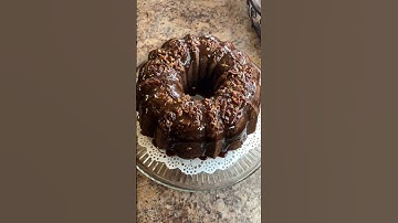 Pumpkin Spice Caramel Pecan Cake. #baking #cake #food #shorts