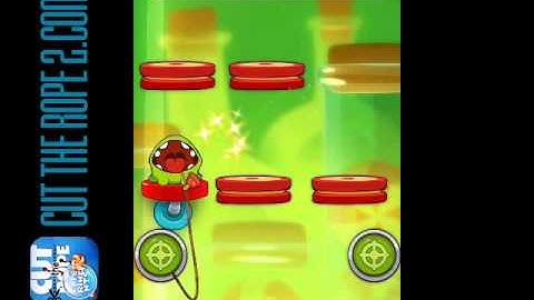 Cut The Rope 2: Experiments Level 3-15 Sticky Steps Box Walkthrough