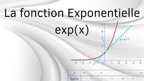 La fonction exp(x),  Dérivée, Primitive et Application corrigée