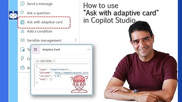 How to use "Ask with adaptive cards" in copilot studio