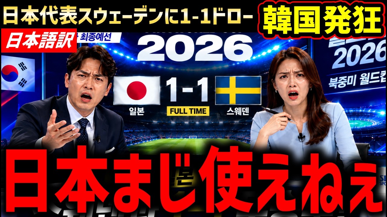 サッカー日本代表、決勝トーナメント進出決定!スウェーデンと1ー1ドローに韓国発狂「応援してやったのに!日本はほんと使えねぇな!」