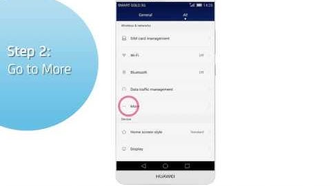 Huawei Ascend Mate 7: Turn on/off data roaming