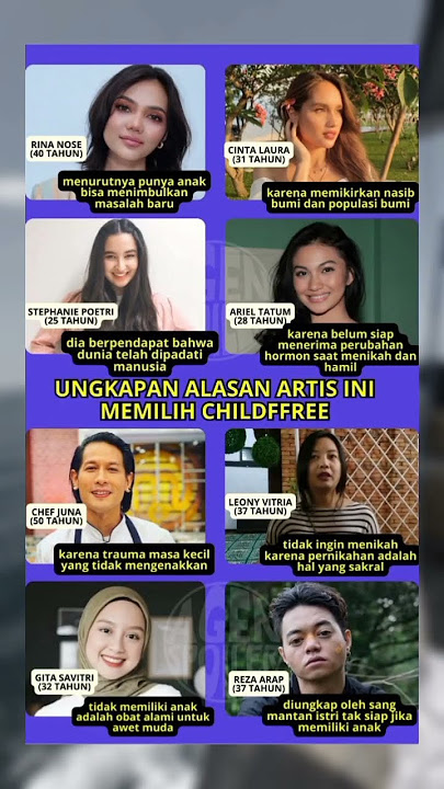 Para artis ini memilih Childfree atau hidup tanpa anak termasuk chef juna dan ariel tatum #shorts