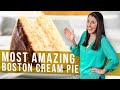 How to Make The Most Amazing Boston Cream Pie | The Stay At Home Chef