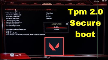 Valorant Windows 11 TPM 2.0 and Secure Boot Error Fix GIGABYTE B450m motherBoard