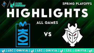 MKOI vs G2 ALL GAMES Highlights | LEC Spring Playoffs 2025 | Movistar KOI vs G2 Esports by Onivia