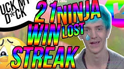 ninja break the duo win streak at 21 wins fortnite funny fails best moments 33 duration 10 49 - fortnite duo win streak world record