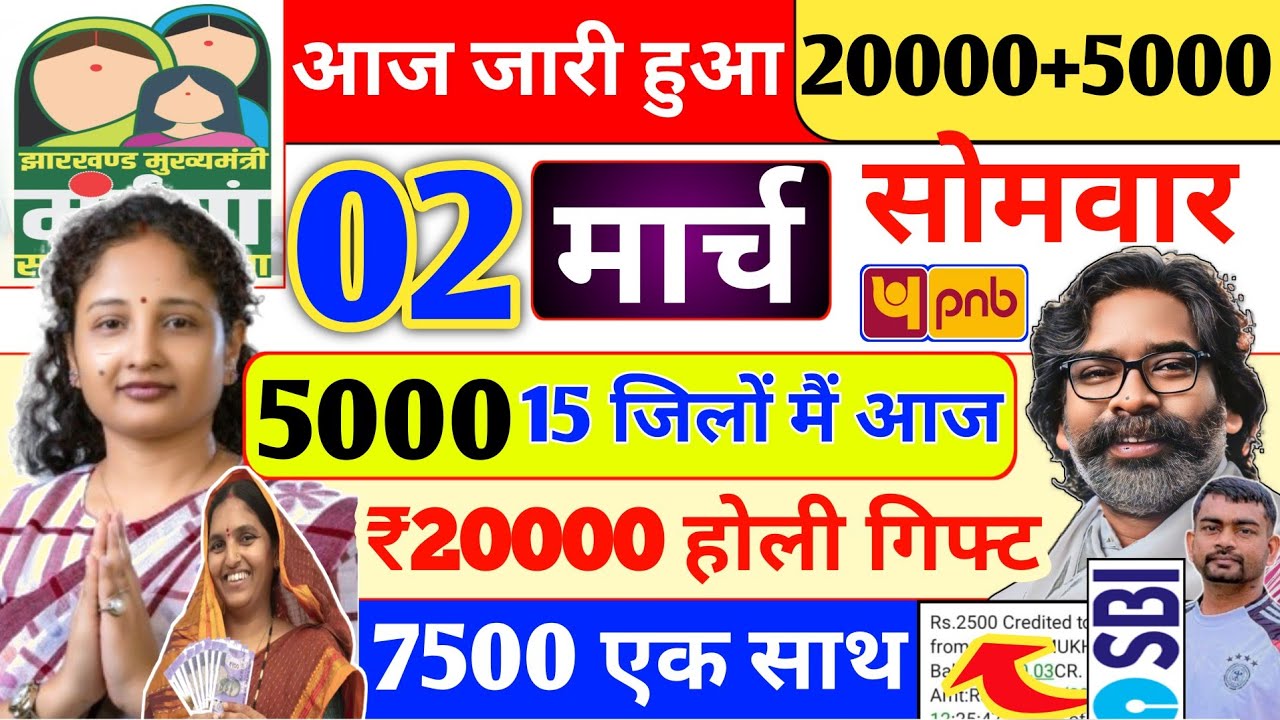 02 मार्च नया बजट जारी~ आज से 2500+20000 || maiya yojana ka paisa kab milega || maiya yojana 19 kist✅