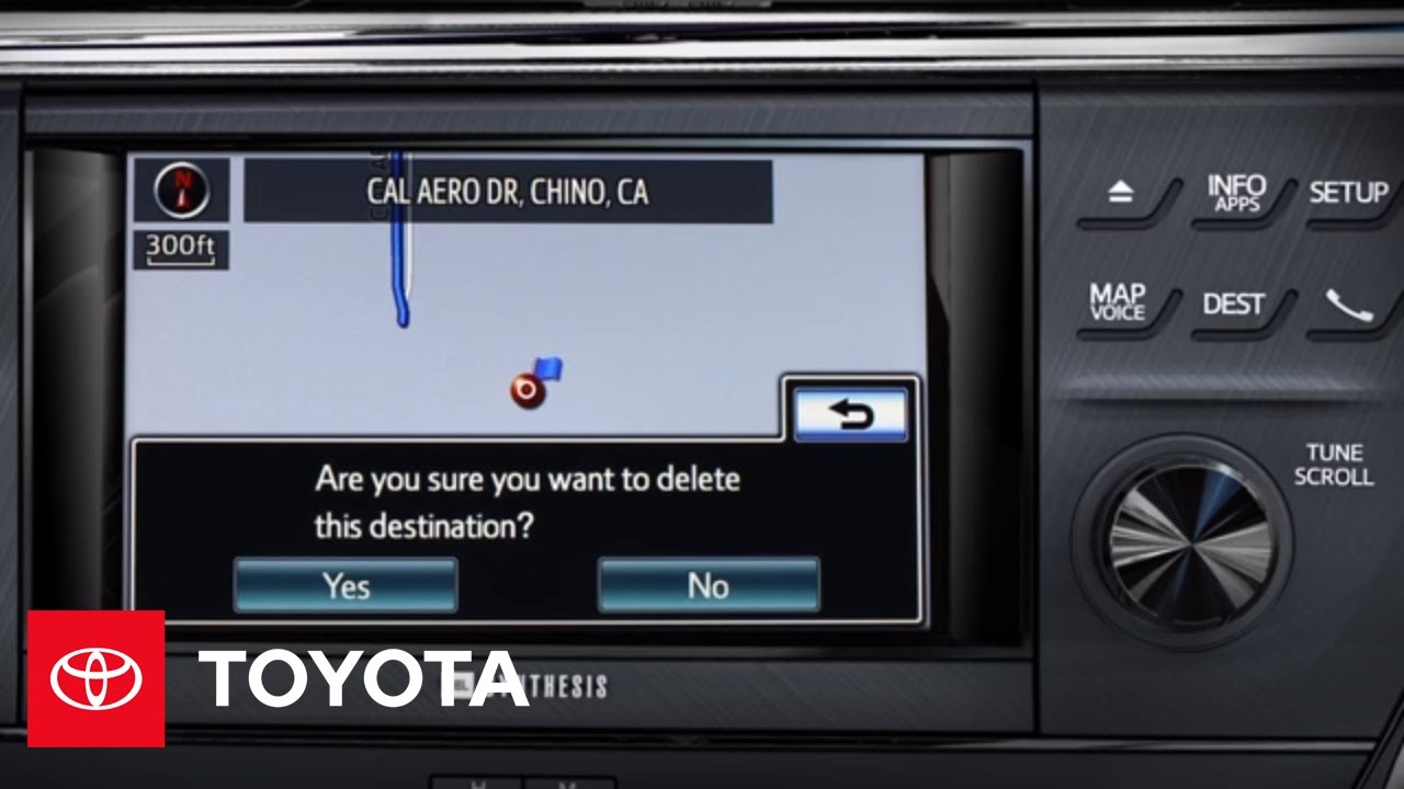 navigation bar height swift 2013 Avalon How-To: Premium HDD Navigation - Delete a Destination | Toyota