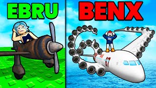 EBRU NOOB FLUGZEUG gegen BENX BOEING FLUGZEUG BUILD BATTLE in Roblox
