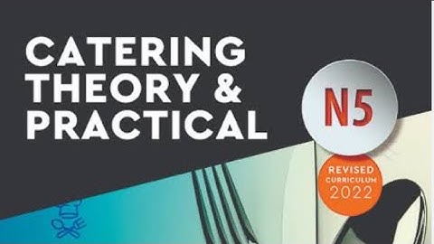 Catering Theory & practical N5  Simplified Module 1 Terminologies 