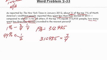 Math for Business Applications Ch 2 Word Problems 2 33 to 2 35