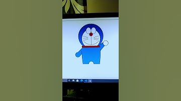 Doraemon! using Python Turtle Graphics #shorts