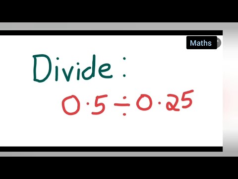 divide 0.5÷0.25 | how to divide 0.5÷0.25 - YouTube