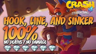 Crash Bandicoot 4: Hook, Line, and Sinker 100% Run - All Gems Guide (No Deaths / No Damage)