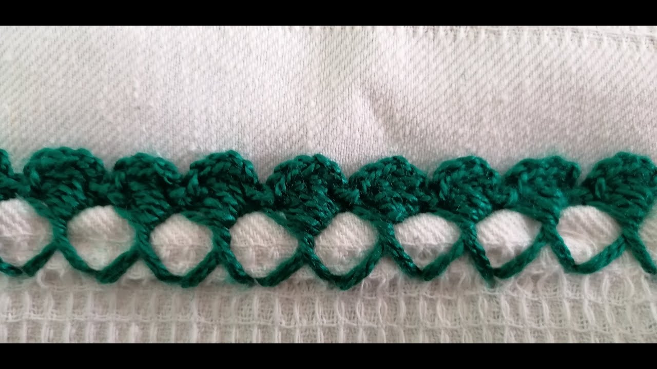 pazen bebek battaniye kenar örneği peçete, mendil tığlama